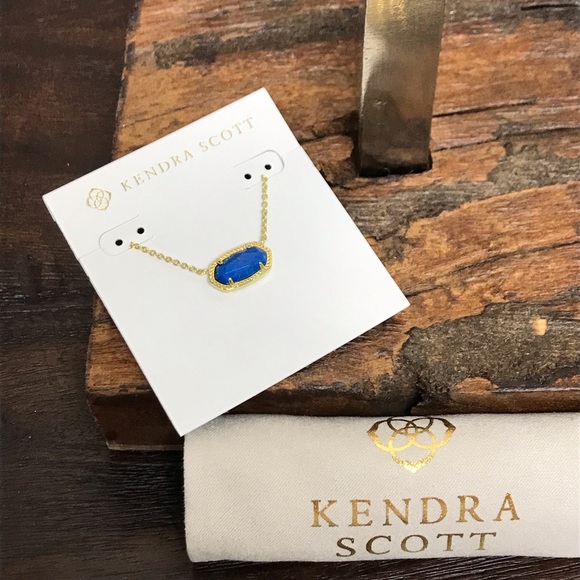 NWT The Kendra Scott Cobalt Howlite Elisa Necklace - Picture 5 of 9